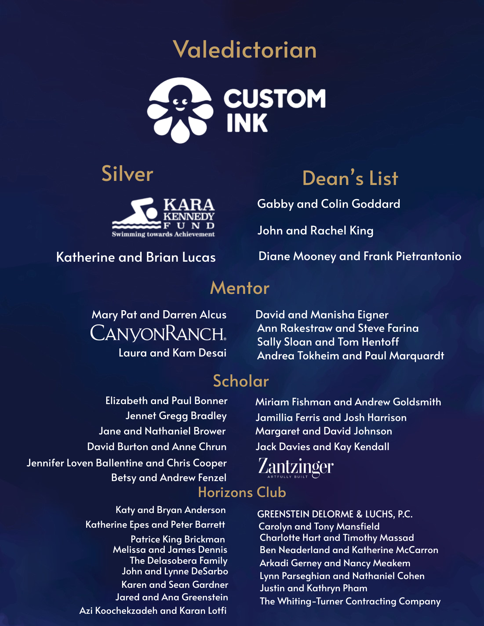 2025 Gala Sponsors